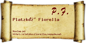 Platzkó Fiorella névjegykártya